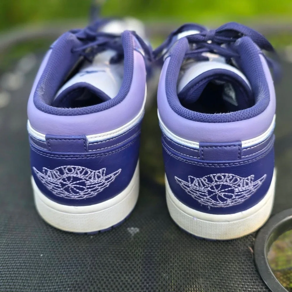 Nike Air Jordan 1 Low Sky J Purple White Sneakers Mens 10.5 Casual Streetwear